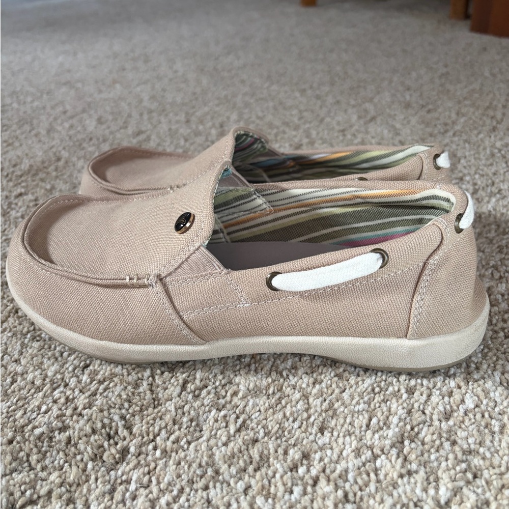 NEW Walk-Hero Womens Slip-On Canvas Casual Loafers Arch Support